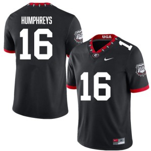 Men London Humphreys 100th Anniversary Black Georgia Bulldogs #16 College Football 2025-26 Jerseys 198035-182