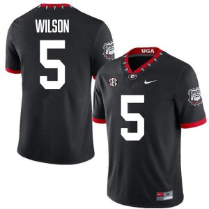 Men Raylen Wilson 100th Anniversary Black Georgia Bulldogs #5 College Football Game Jerseys 912142-275