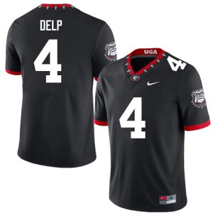 Men Oscar Delp 100th Anniversary Black Georgia Bulldogs #4 College Football 2025 Jersey 101295-138