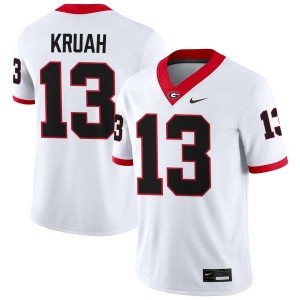 Men AJ Kruah White Georgia Bulldogs #13 College Football 2025-26 Jerseys 282519-846