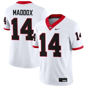 Men Adrian Maddox White Georgia Bulldogs #14 College Football Stitched Jerseys 760010-588