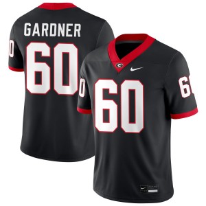 Men Beau Gardner Black Georgia Bulldogs #60 College Football Game Jersey 365354-175