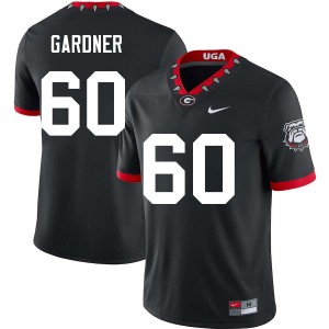 Men Beau Gardner 100th Anniversary Black Georgia Bulldogs #60 College Football Game Jersey 468489-889
