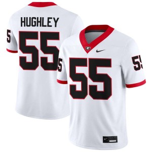 Men Bo Hughley White Georgia Bulldogs #55 College Football Alumni Jersey 991063-632