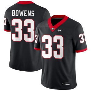 Men Chauncey Bowens Black Georgia Bulldogs #33 College Football Limited Jerseys 460868-382