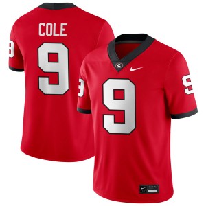 Men Chris Cole Red Georgia Bulldogs #9 College Football Alumni Jerseys 701905-799