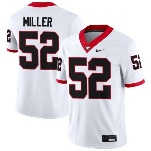 Men Christen Miller White Georgia Bulldogs #52 College Football Embroidery Jersey 618377-534