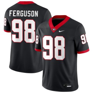 Men Connor Ferguson Black Georgia Bulldogs #98 College Football Embroidery Jersey 533637-225