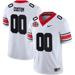 Men Custom 40th Anniversary White Georgia Bulldogs #00 College Football 2025 Jersey 297463-341