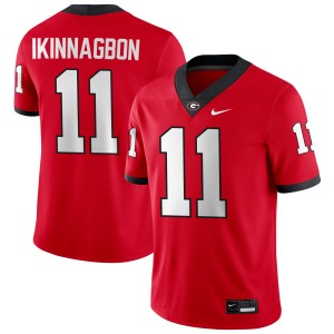 Men Darren Ikinnagbon Red Georgia Bulldogs #11 College Football Official Jerseys 360188-471