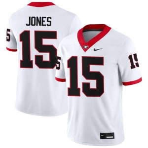 Men Demello Jones White Georgia Bulldogs #15 College Football Alumni Jerseys 203582-789