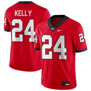Men Dominick Kelly Red Georgia Bulldogs #24 College Football Official Jersey 808283-289