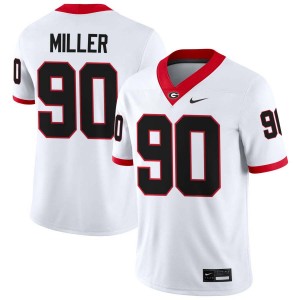Men Drew Miller White Georgia Bulldogs #90 College Football 2025 Jersey 229707-651
