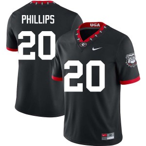 Men Dwight Phillips Jr. 100th Anniversary Black Georgia Bulldogs #20 College Football 2025-26 Jersey 588960-800