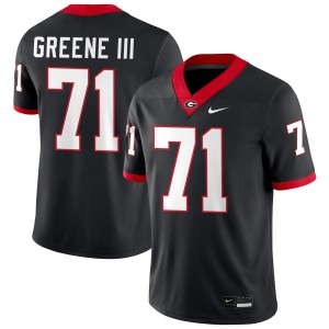 Men Earnest Greene III Black Georgia Bulldogs #71 College Football Embroidery Jersey 177275-158