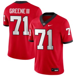 Men Earnest Greene III Red Georgia Bulldogs #71 College Football Official Jerseys 429543-960