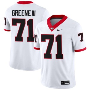 Men Earnest Greene III White Georgia Bulldogs #71 College Football High School Jerseys 622419-217