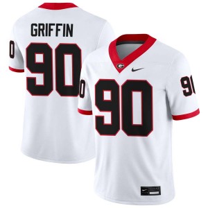 Men Elijah Griffin White Georgia Bulldogs #90 College Football NCAA Jerseys 824034-699