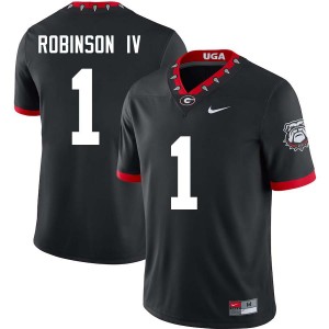 Men Ellis Robinson IV 100th Anniversary Black Georgia Bulldogs #1 College Football Alumni Jersey 309153-312
