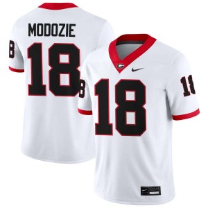 Men Elo Modozie White Georgia Bulldogs #18 College Football 2025-26 Jerseys 107472-477