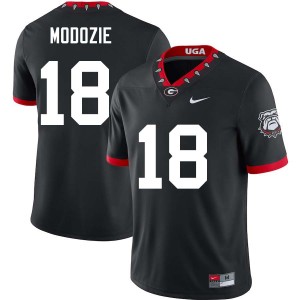Men Elo Modozie 100th Anniversary Black Georgia Bulldogs #18 College Football Replica Jersey 655241-587