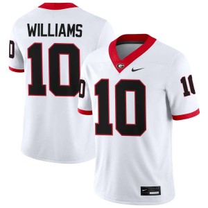Men Elyiss Williams White Georgia Bulldogs #10 College Football University Jerseys 551455-791