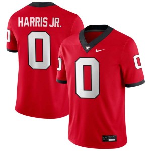 Men Gabe Harris Jr. Red Georgia Bulldogs #0 College Football Stitched Jerseys 726595-208