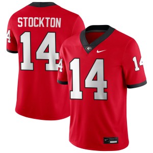 Men Gunner Stockton Red Georgia Bulldogs #14 College Football Game Jersey 195479-272