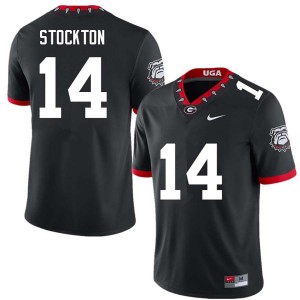 Men Gunner Stockton 100th Anniversary Black Georgia Bulldogs #14 College Football Player Jersey 125370-833