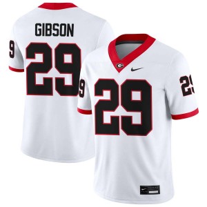 Men Isaiah Gibson White Georgia Bulldogs #29 College Football Official Jersey 607000-961
