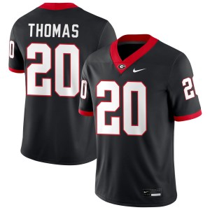 Men JaCorey Thomas Black Georgia Bulldogs #20 College Football University Jerseys 388282-788