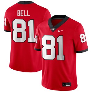 Men Jeremy Bell Red Georgia Bulldogs #81 College Football High School Jersey 408100-134