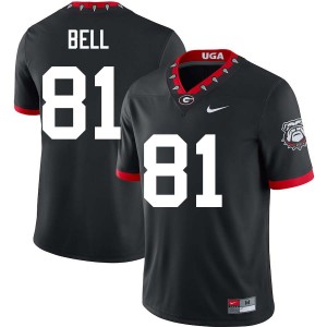 Men Jeremy Bell 100th Anniversary Black Georgia Bulldogs #81 College Football Official Jersey 111416-106