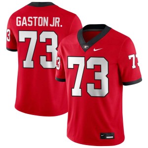 Men Juan Gaston Red Georgia Bulldogs #73 College Football High School Jersey 294559-811