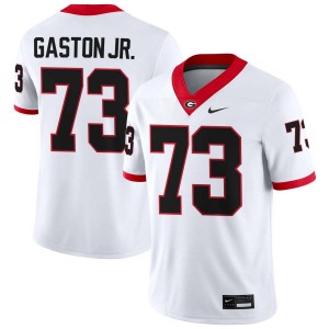 Men Juan Gaston White Georgia Bulldogs #73 College Football 2025 Jersey 899673-770