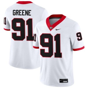Men Justin Greene White Georgia Bulldogs #91 College Football 2025-26 Jerseys 615350-494