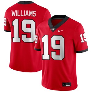 Men Justin Williams Red Georgia Bulldogs #19 College Football 2025-26 Jerseys 721248-128