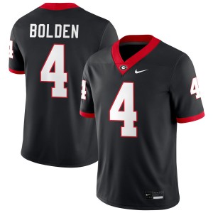 Men KJ Bolden Black Georgia Bulldogs #4 College Football University Jerseys 631280-394