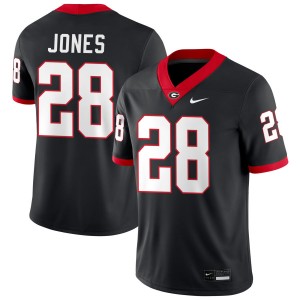Men Kris Jones Black Georgia Bulldogs #28 College Football Limited Jersey 295103-605