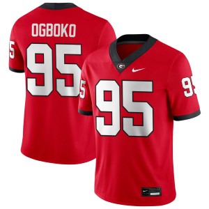 Men Nnamdi Ogboko Red Georgia Bulldogs #95 College Football Player Jersey 316525-118