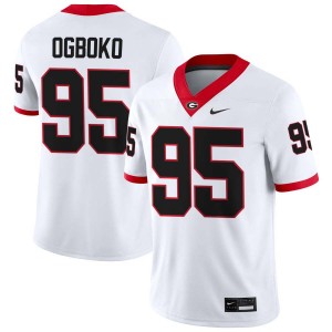 Men Nnamdi Ogboko White Georgia Bulldogs #95 College Football University Jerseys 550588-283