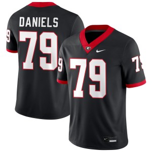 Men Nyier Daniels Black Georgia Bulldogs #79 College Football Replica Jersey 141894-839