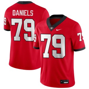 Men Nyier Daniels Red Georgia Bulldogs #79 College Football Official Jersey 248202-674