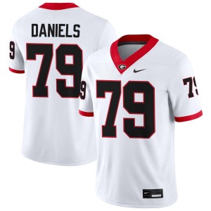 Men Nyier Daniels White Georgia Bulldogs #79 College Football High School Jersey 979247-525