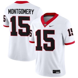 Men Ryan Montgomery White Georgia Bulldogs #15 College Football Player Jerseys 539530-771