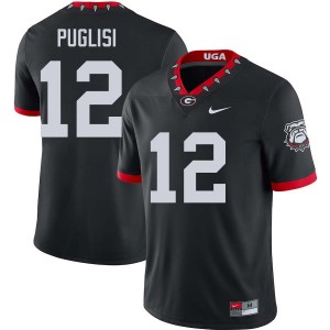 Men Ryan Puglisi 100th Anniversary Black Georgia Bulldogs #12 College Football 2025 Jersey 243705-749