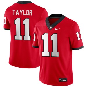 Men Talyn Taylor Red Georgia Bulldogs #11 College Football University Jerseys 902389-311
