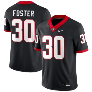 Men Terrell Foster Black Georgia Bulldogs #30 College Football Game Jersey 282223-732