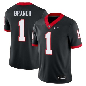 Men Zachariah Branch Black Georgia Bulldogs #1 College Football University Jerseys 866583-431
