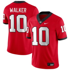 Men Zayden Walker Red Georgia Bulldogs #10 College Football Game Jersey 374591-843